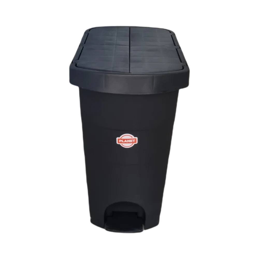 dimensions 50 x 32 x 58cm with pedal with double opening lid of various colors. Contains an internal quick-removal container. Made of durable polypropylene that is easy to clean.