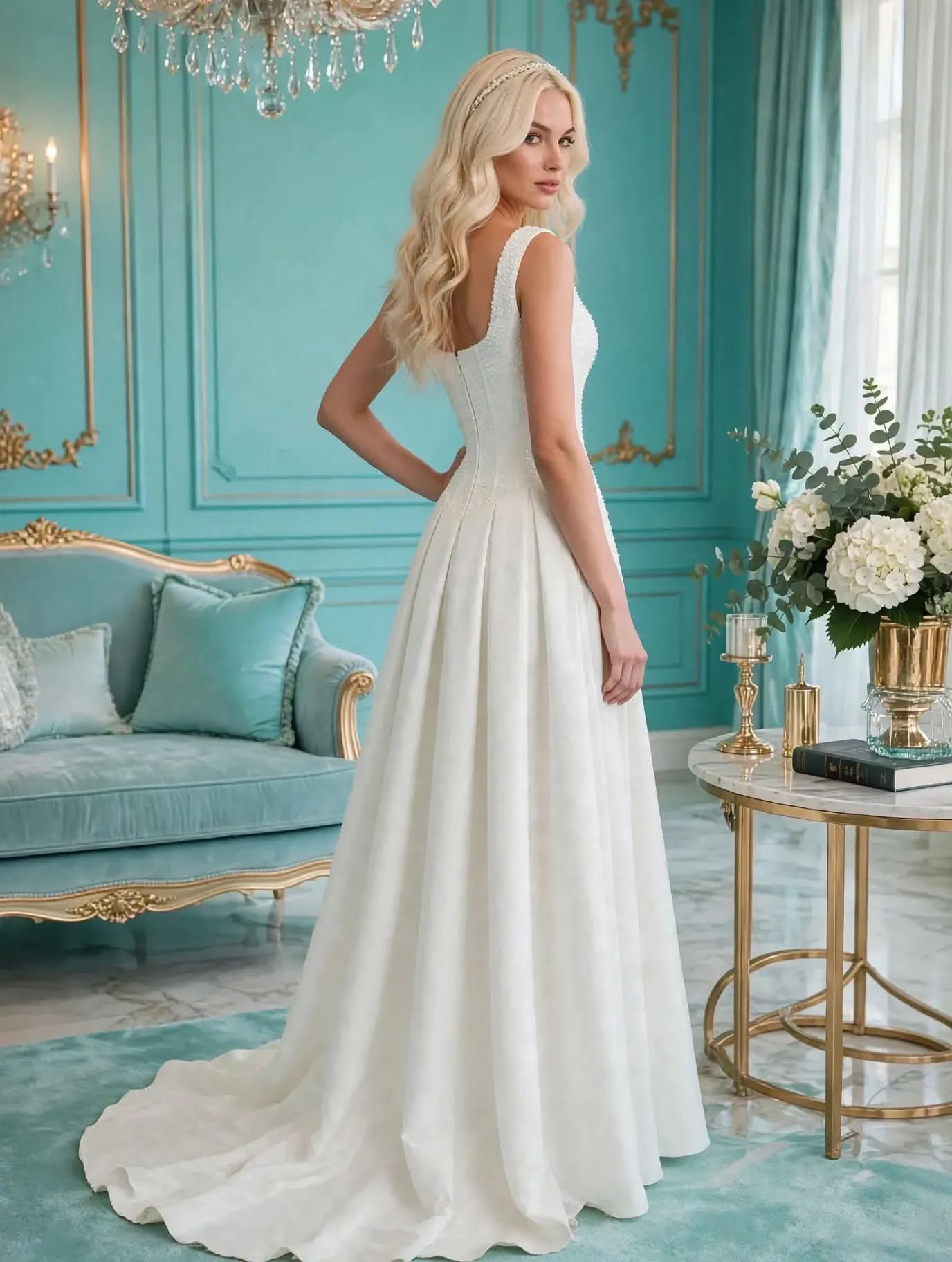 Νυφικό ΑΙΓΛΗ πίσω όψη - Bouchlarioti Bridal