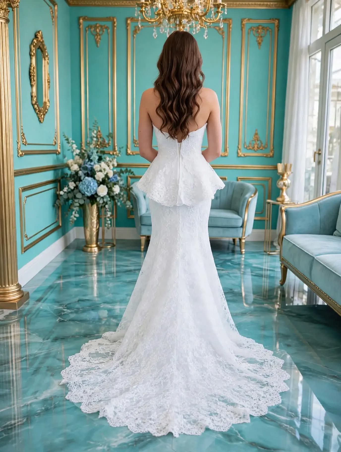 Νυφικό ΑΡΕΘΟΥΣΑ πίσω όψη - Bouchlarioti Bridal