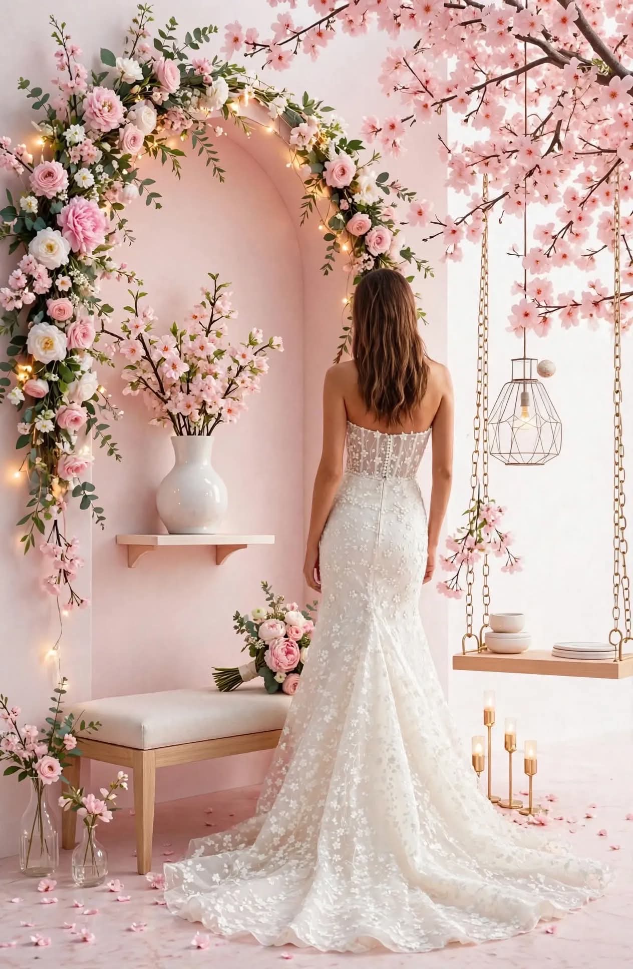 Νυφικό ΑΕΛΛΑ πίσω όψη - Bouchlarioti Bridal