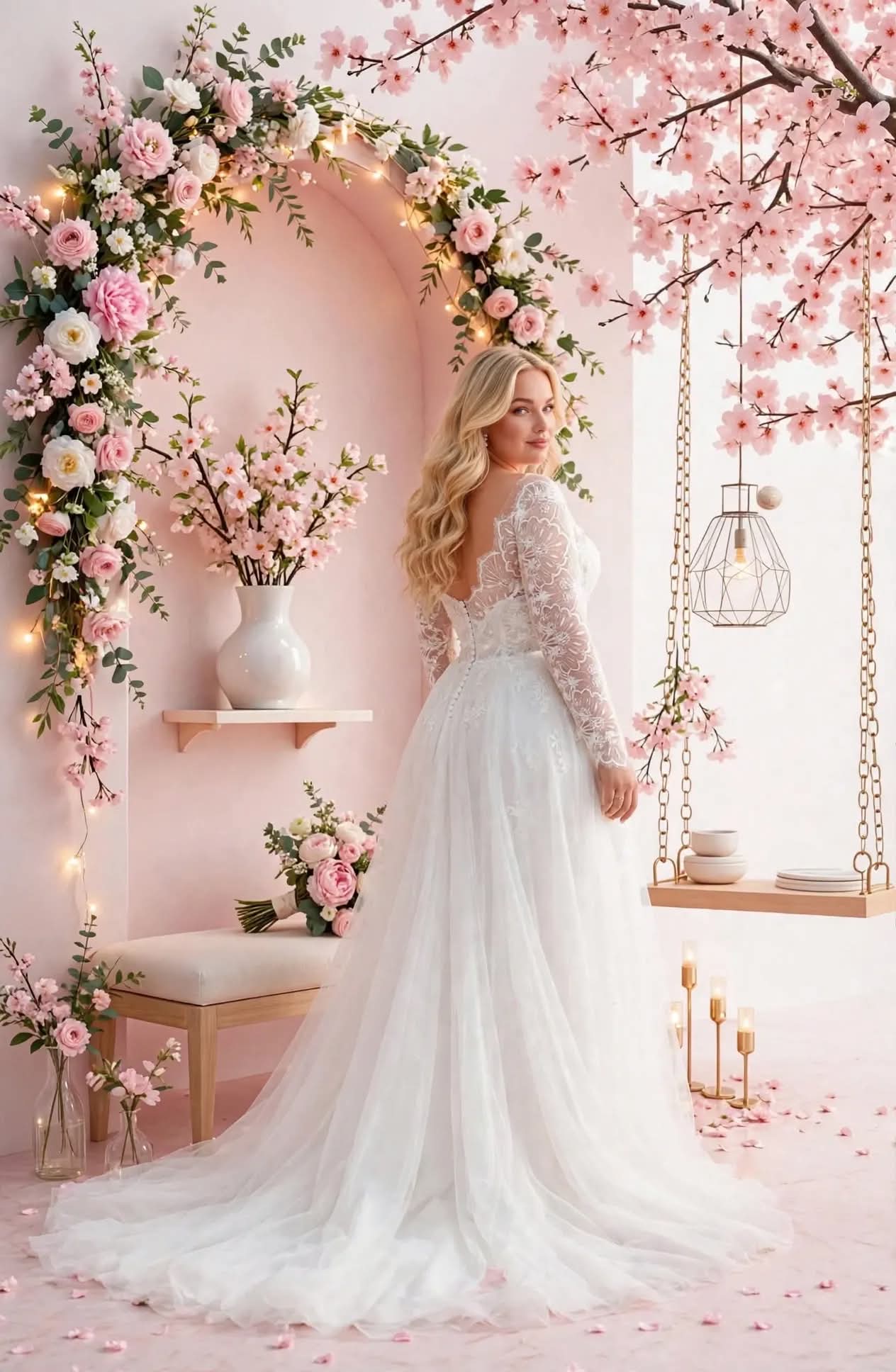 Νυφικό ΑΝΕΖΙΝΑ πίσω όψη - Bouchlarioti Bridal