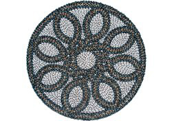 Ø1,5m Round Motif Pebbled Mosaic